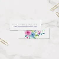 Watercolor floral Wedding reply at website RSVP