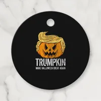 Halloween Great Again Donald  Trumpkin Pumpkin Favor Tags