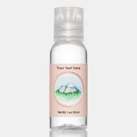 Rose Gold & Pink Mountaineering Social Media Icon Hand Sanitizer