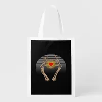 Skeleton Hands Making A Heart Classic Grocery Bag