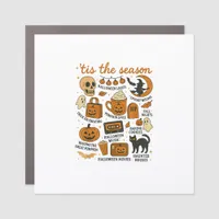 Retro Tis The Season Halloween Season Fall Car Magnet