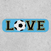 Love Soccer Typographic Patch