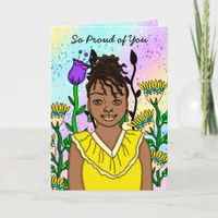 So Proud of You | Folk Art Girl Card