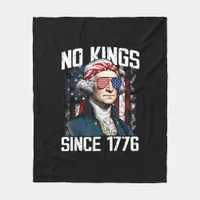 No Kings In America Since 1776 Distressed USA Fleece Blanket
