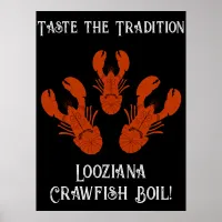 Distressed Travel Cajun Louisiana-Crawfish Boil Poster