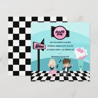 Sock Hop Retro Party Invitation