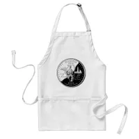 Illinois State Quarter Coin Reverse Faux Adult Apron