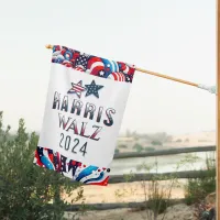 Kamala Harris and Tim Walz 2024 Election House Flag