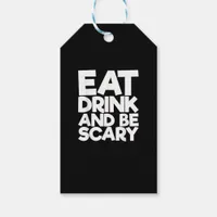 Eat Drink And Be Scary Halloween Retro Classic Gift Tags