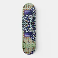 Distorted space - cubes abstract skateboard deck