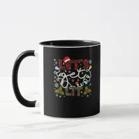 Let's Get Lit Drinking Santa Christmas Lights Mug