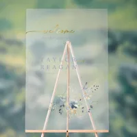Sweet Floral Wedding Welcome ID1045 Acrylic Sign
