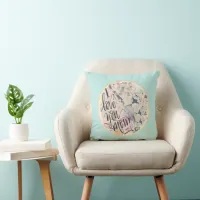 I Love You Mom Mint Green Watercolor Any Name  Throw Pillow