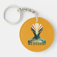 Alien Head - We Do Exist Keychain