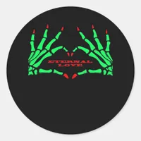 Skeleton Hands - Funny Halloween Classic Round Sticker