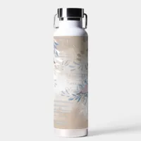 Personalized Flowers Abstract Floral Water Bottle