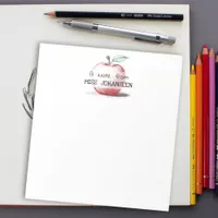 Hand Drawn Cute Fun Red Apple Teacher Appreciation Notepad