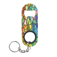 Fun & Funky Stained Glass Keychain Bottle Opener