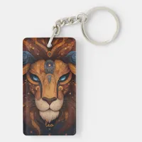 Customizable Astrological Lion Keychain