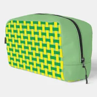 Dopp Kit - Woven Sides in Yellow and Green 