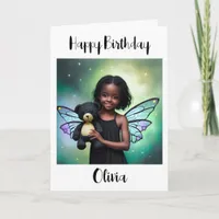 Personalized Girl's Birthday Color Page Card