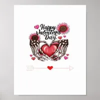 Skeleton Hands Valentines Day Classic Poster