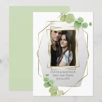 Save the Date | Modern Springtime Eucalyptus Invitation
