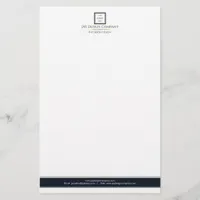 Modern Minimalist Black and White Logo Business Stationery