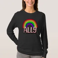 LGBTQIA+ Ally | Cute Rainbow and Heart Pride  T-Shirt