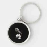 Crow, F-Caw-F Funny Bird Moon Gothic Adult Humor C Keychain
