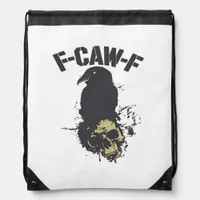 Funny F-Caw-F Crow Vintage Humor Essential Creativ Drawstring Bag
