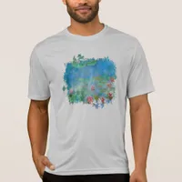 ** Monet Lily Pads Pond Painting Grey AR23 T-Shirt