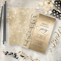 Glitter and Shine Quinceanera Gold ID701 Invitation