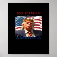 No Kings In America Anti Classic Simple Clean Poster