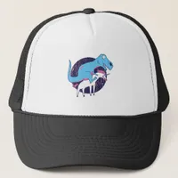 Trex Riding Unicorn Trucker Hat