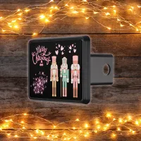 Christmas in Pink Nutcrackers on Black |  Hitch Cover