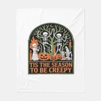 Tis The Season To Be Creepy Fleece Blanket