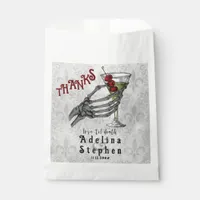 Thanks Skeleton Hand Cocktail Halloween Wedding Favor Bag