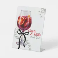 Sangria & Sass Cards & Gifts Pedestal Sign