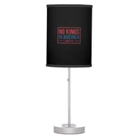 No Kings In America Since 1776 Patriotic Retro Cla Table Lamp