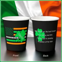 [Irish Friends] St. Patricks Day Toast -  Black Paper Cups