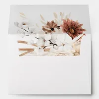 Floral Boho Pampas Grass Envelope