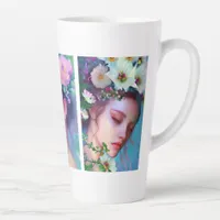 Pretty Maidens Flowers in Hair Ethereal Art Latte Mug
