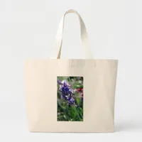 Purple Flower Spike Large Tote Bag