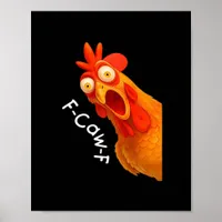 Gothic Humor Funny F-Caw-F Crow Poster