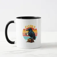 Gothic Raven Funny Halloween F Caw F Coffee Mug