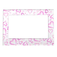 Spatter Hearts All Over Magnetic Photo Frame