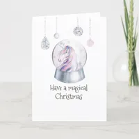 Glitter Unicorn Winter Holiday Photo
