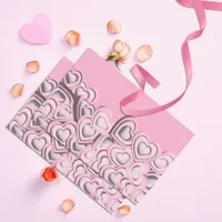 3D Blush Pink Hearts Valentine's Day Decoupage Tissue Paper