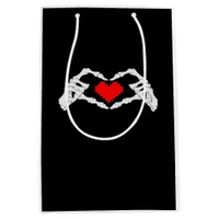 Skeleton Heart And Hands Meme Medium Gift Bag